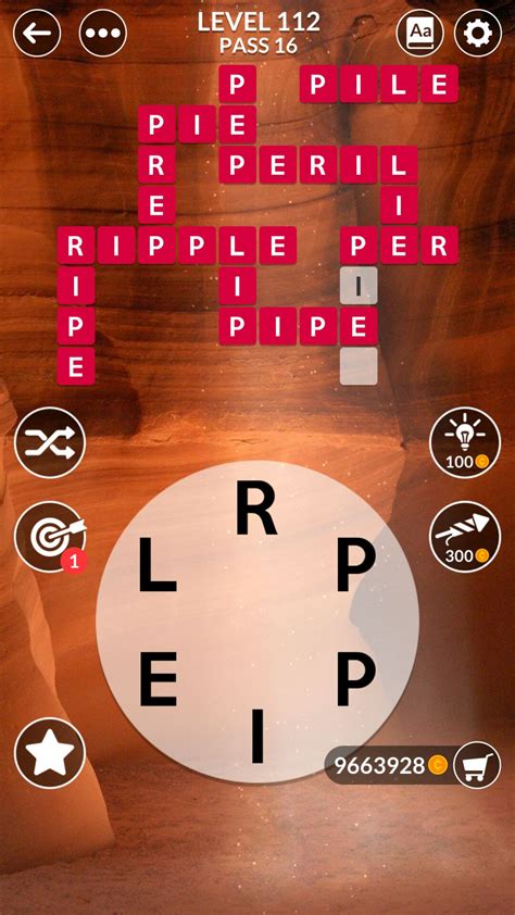Wordscapes level 112 answers .
